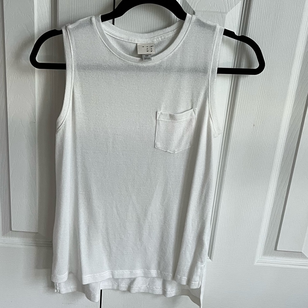 White Tank with Pocket